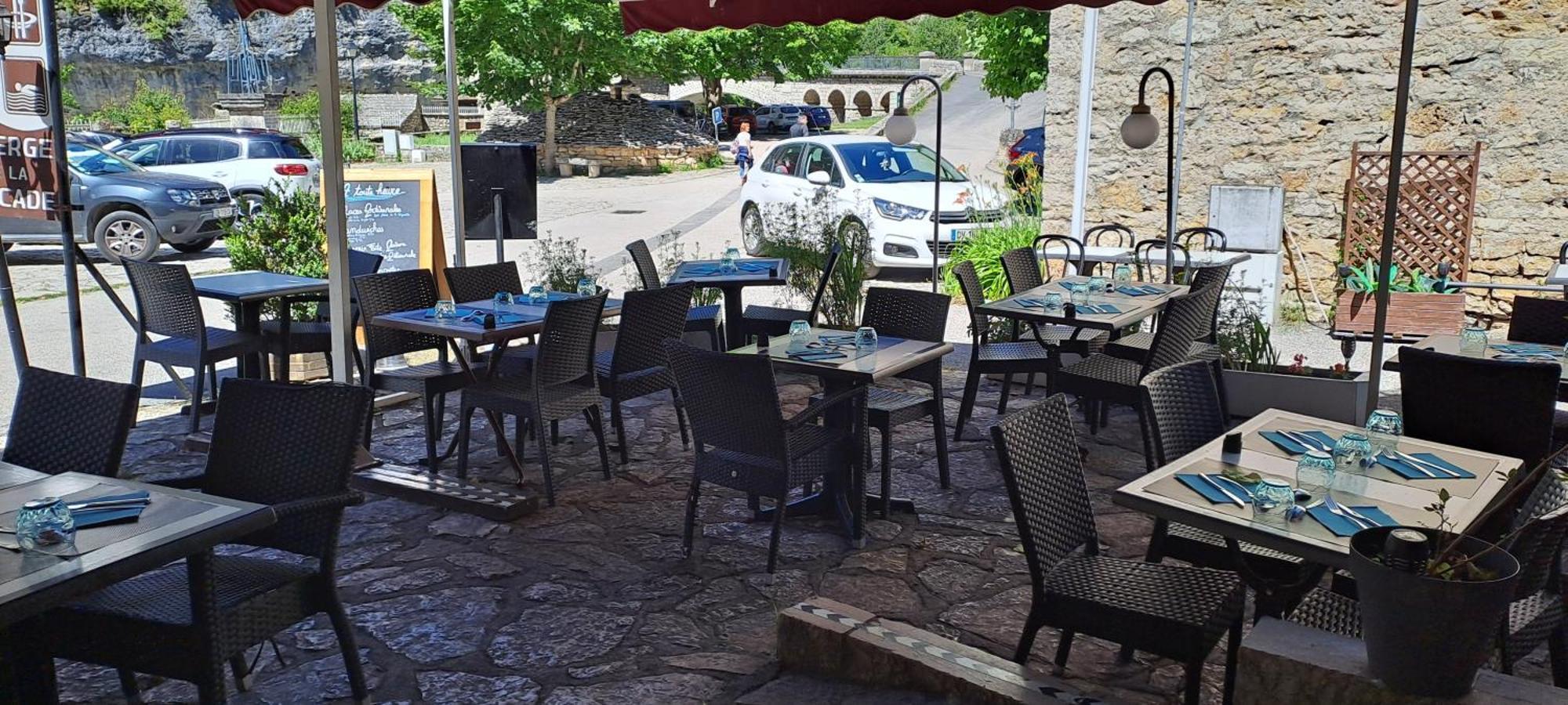 Logis Hotel Restaurant Auberge De La Cascade Sainte-Énimie Exterior foto